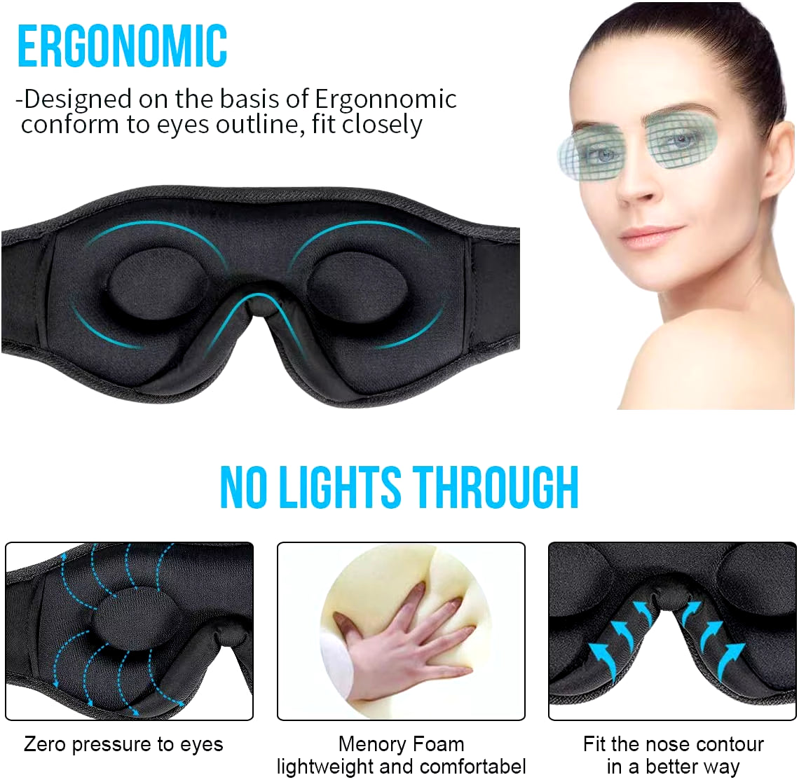 Experience Ultimate Relaxation with Our Bluetooth Sleeping Mask Featuring Built-In HD Speakers